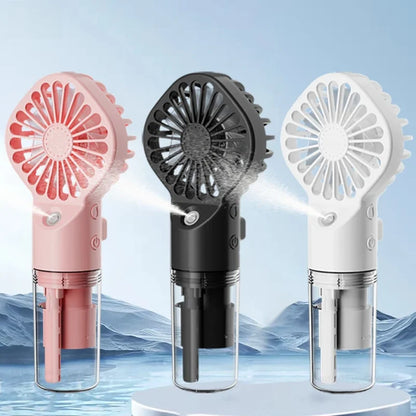 1Pcs Portable Handheld Spray Fan Water Spray Mist Fan Student Dormitory Mini Fan Summer Supplies Cooling Tools Outdoor Small Fan