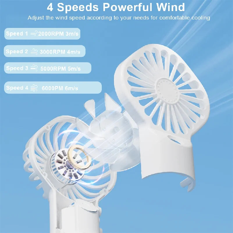 1Pcs Portable Handheld Spray Fan Water Spray Mist Fan Student Dormitory Mini Fan Summer Supplies Cooling Tools Outdoor Small Fan