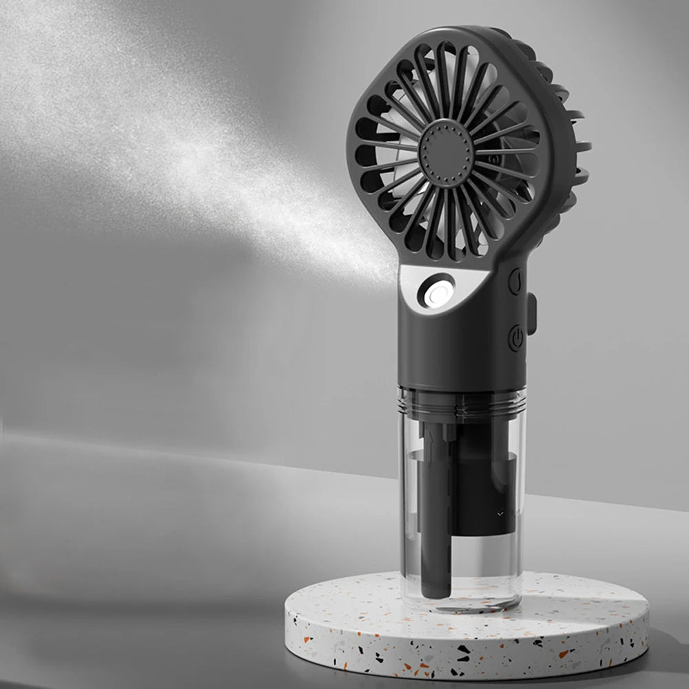 1Pcs Portable Handheld Spray Fan Water Spray Mist Fan Student Dormitory Mini Fan Summer Supplies Cooling Tools Outdoor Small Fan